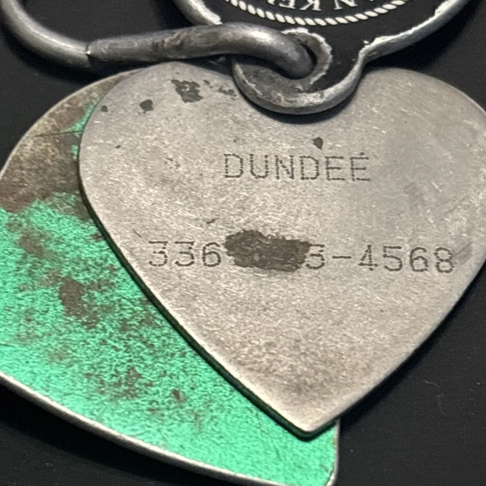Vintage Dog Tags Lot of 5 AKC Rabies Vaccination Pet ID Eden NC Milk Bone